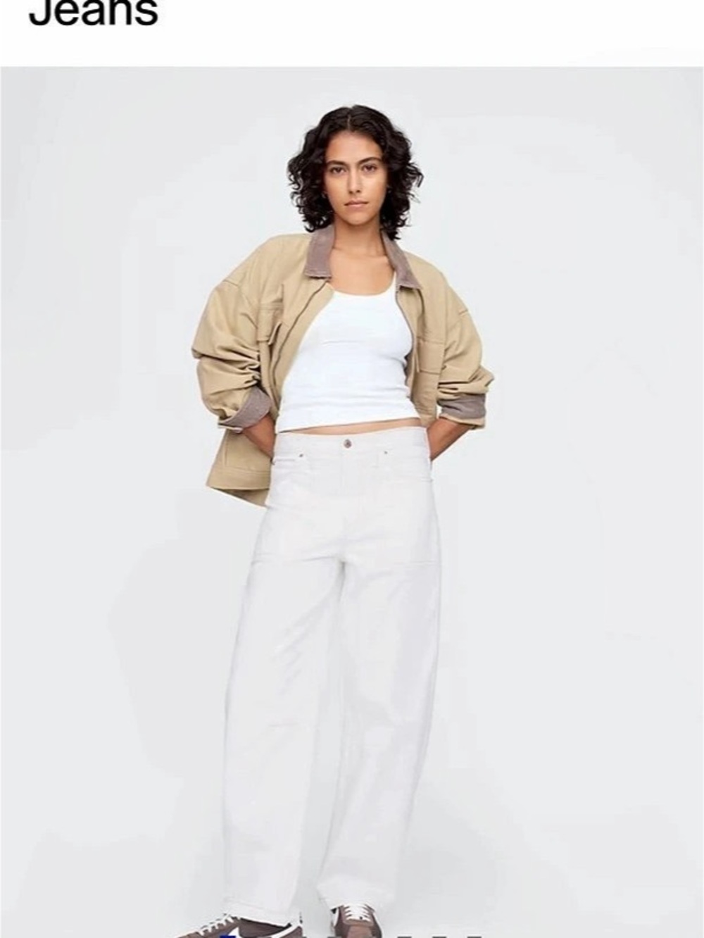 GAP High Rise Barrel Carpenter Jeans White Jeans Brand New w Tags